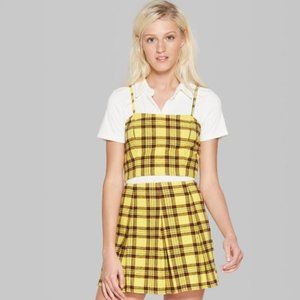 Yellow Plaid strappy top-79-116